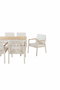 Hanah Home Monte - Cream Conjunto de Mesa y Sillas de Jardín de 7 Piezas